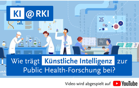 Startbild für den Erklärfilm zum Zentrum für Künstliche Intelligenz in der Public Health-Forschung im Robert Koch-Institut. Quelle: RKI